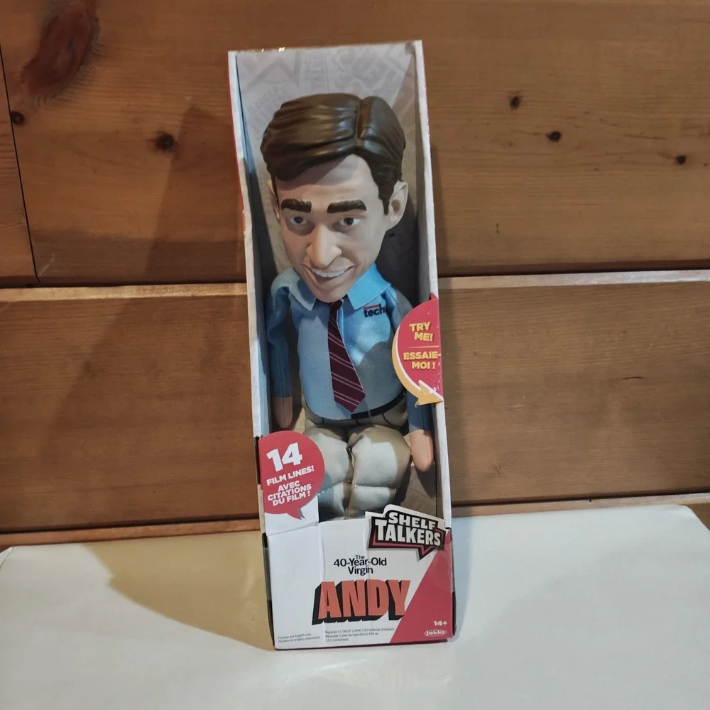 Steve Carrell Shelf Talkers: The 40-Year-Old Virgin Andy Doll 14 Movie Lines! I2